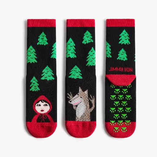 Calcetines antideslizantes KIDS LITTLE RED  color negro  JIMMY LION 